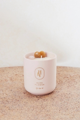 【イエロージェイド（Yellow Jade）】SELF LOVE CRYSTAL CANDLE - NUDE FLOWER - Her lip to（ハーリップトゥ）