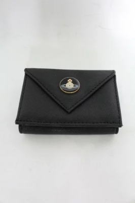 【財布】VICTORIA×ENAMEL BUTTONフラップ付三ツ折リ財布  　ヴィヴィアン ウエストウッド（Vivienne Westwood）