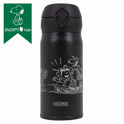 スヌーピー サーモス ケータイマグ 0.35L (野球/ブラック)