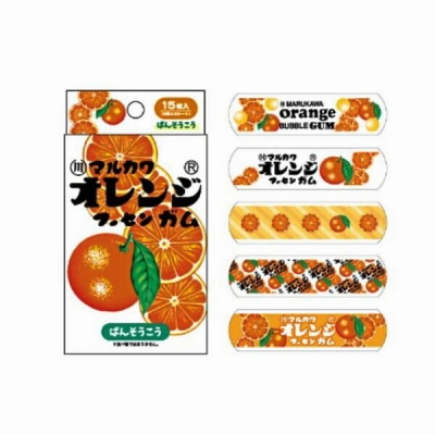 ティーズファクトリー 絆創膏 お菓子シリーズ マルカワ フーセンガム オレンジ