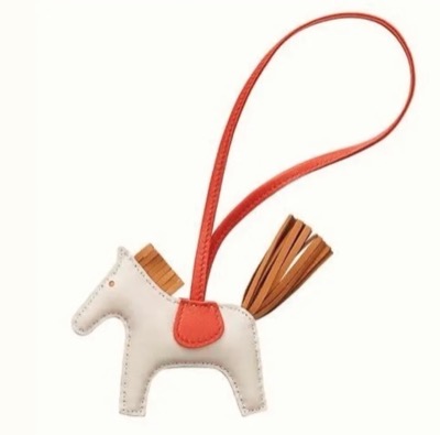 HERMES エルメス ロデオ PM クレ/セサミ (セザム)/コーネリアン (コルナリン) アニューミロ(ラム)【馬のキーホルダー】ロデオPM バッグチャーム