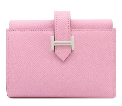 エルメス 三つ折り財布 ベアンコンビネ モーヴシルベストル友利新さん【ラベンダー色の財布】