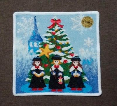 FEILER(フェイラー)クリスマスマーケット柄ハンカチ君島十和子さん【ハンカチ】