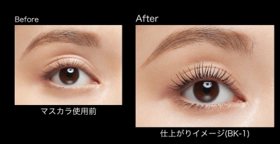 まつ毛をセパレートさせ、根本から開かせると、目のフレームがなくなり、まつ毛の先まで目そのもののような印象を与える