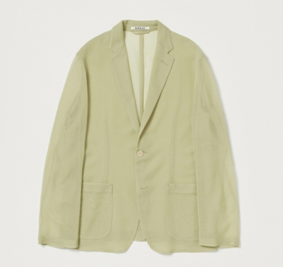 AURALEE/オーラリー WOOL RECYCLE POLYESTER LENO SHEER JACKET