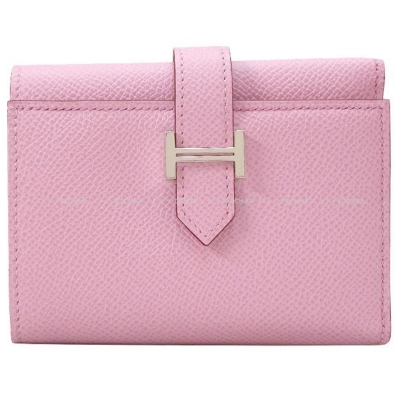 紗栄子さんのかばん/バッグの中身　HERMES／エルメスべアン　コンビネ ピンク　エルメスの財布