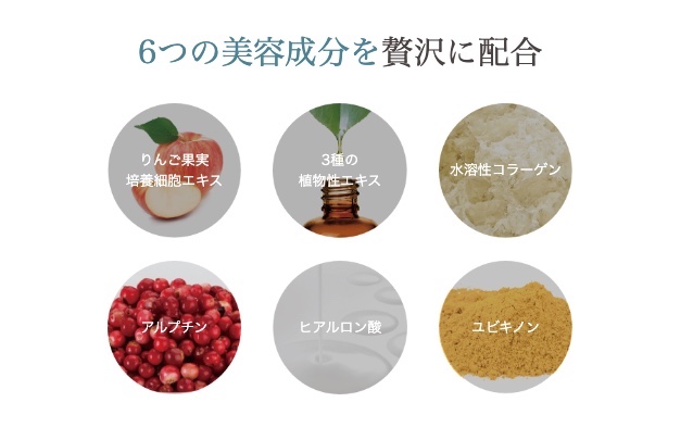 さらにプラスで6つの美容成分を配合