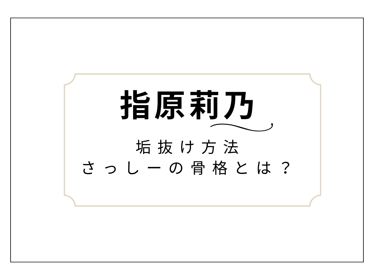 【指原莉乃（さっしー）美容法】垢抜け方法・さっしーの骨格とは？愛用アイテムまとめ♡