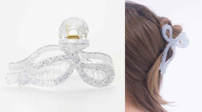 anchelion（アンシェリオン）ラメリボンバンスクリップ