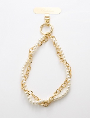 anchelion（アンシェリオン）パール&チェーンツイストストラップ