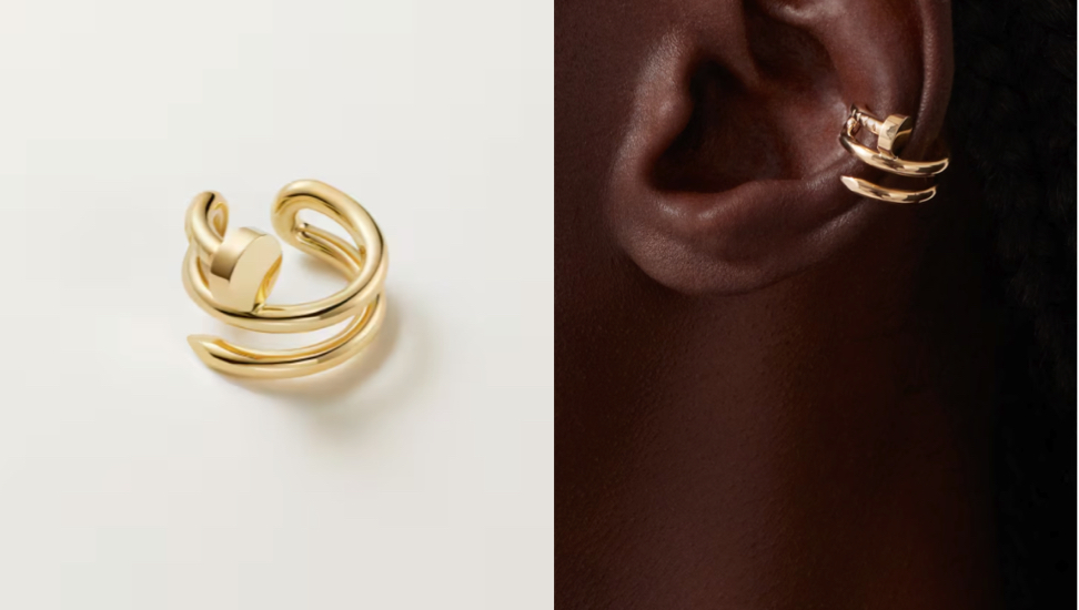 cartierカルティエのゴールドイヤカフ