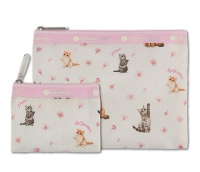 1. レスポートサック×集英社 猫×桜柄キュートポーチセット