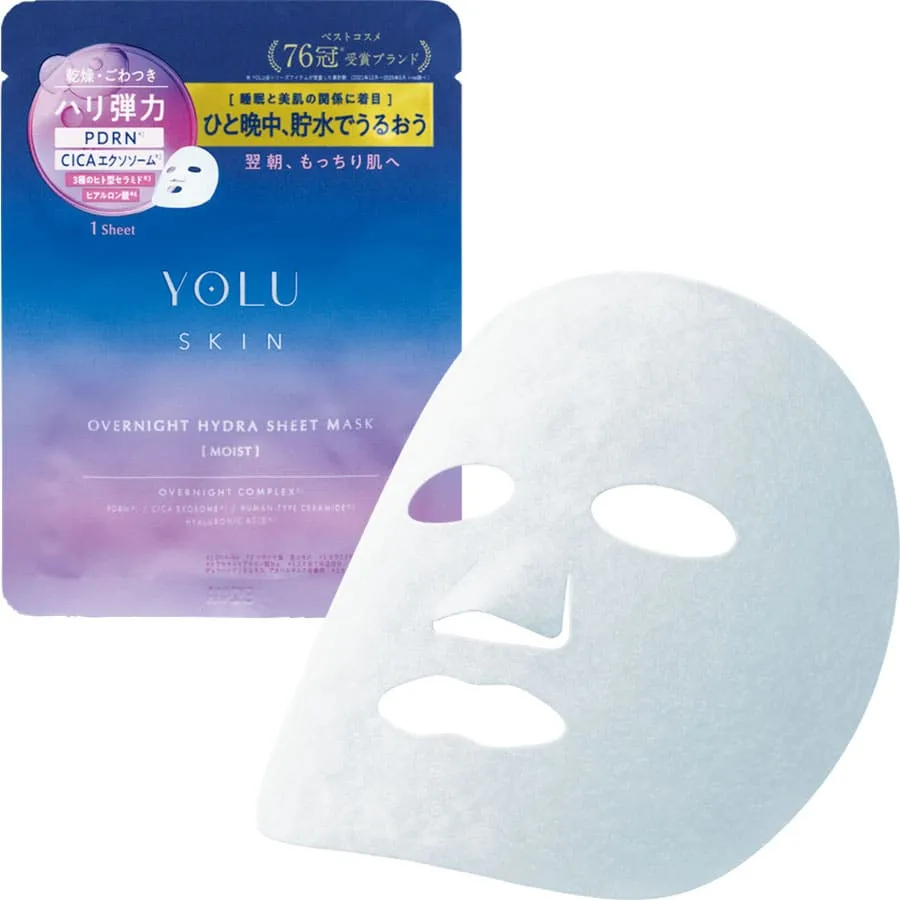 3. YOLU スキン オーバーナイト ハイドラシートマスク モイスト（1枚）